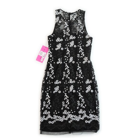 Betsey Johnson Black Dress with White Floral Pattern - Picture 3 of 10